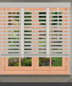 Decomode Jaloezieën ( Wit grijs Houtnerf ) Br 70 x H 130 cm 50mm