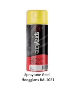 Spraytone Spuitbus Geel 400ml (Hoogglans) (RAL1021)
