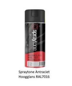Spraytone Spuitbus Antraciet 400ml (Hoogglans) (RAL7016)