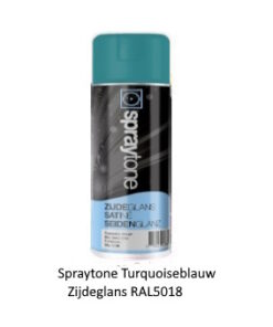 Spraytone Spuitbus Turquoiseblauw 400ml (Zijdeglans) (RAL5018)