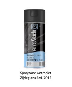 Spraytone Spuitbus Antraciet 400ml (Zijdeglans) (RAL7016)