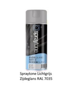 Spraytone Spuitbus Lichtgrijs 400ml (Zijdeglans) (RAL7035)
