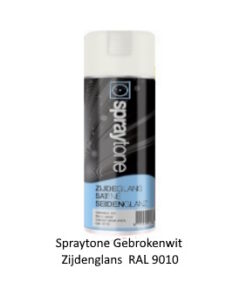 Spraytone Spuitbus Gebroken-Wit 400ml (Zijdeglans) (RAL9010)