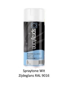 Spraytone Spuitbus Wit 400ml (Zijdeglans) (RAL9016)