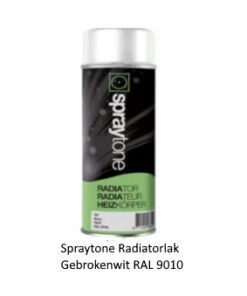 Spraytone Radiatorlak 400 ml. RAL9010