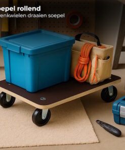 Hondje Meubeltransporter/ MDF / Anti Slip Bovenzijde / 4 Zwenkwielen