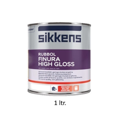Sikkens Rubbol Finura High Gloss 1 liter. (wit)