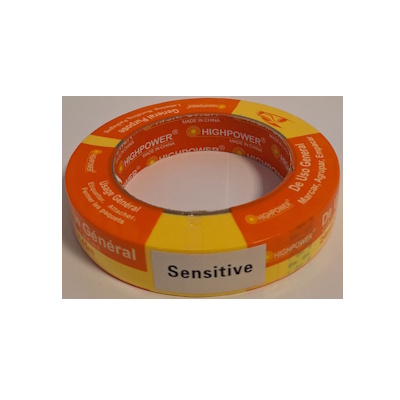 Afplaktape Sensitive Highpower 24 x 45 mtr. (geel)
