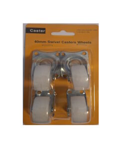 Caster wiel set 40 mm (kleur wit)