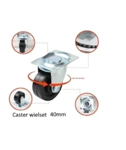 Alternative view of Caster wiel set 40 mm (kleur wit)
