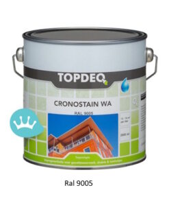 Topdeq cronostain WA Beits voor Buiten zwarte verf Ral 9005 (2.5 Liter)