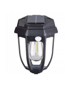 Solar LED-wandlamp met warmwitte lichtbron en schemeringssensor.