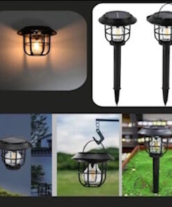 Op zonne-energie werkende rustieke tuinlantaarn 5,5W SUNLIGHT met grondpen IP66 3000k