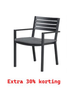 Garden Impressions - Oklahoma dining stoel - aluminium - carbon black