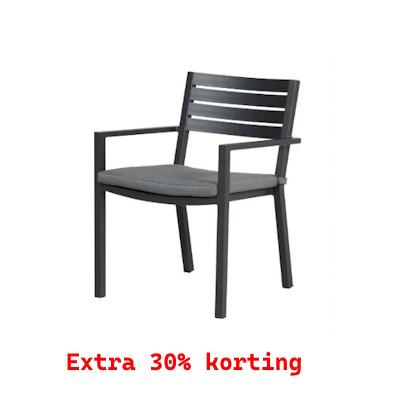 Garden Impressions - Oklahoma dining stoel - aluminium - carbon black