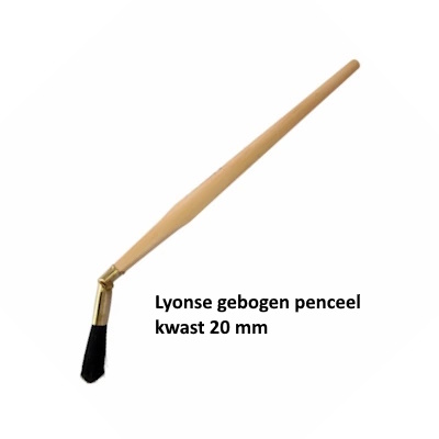 ANZA Gebogen Lyonse Penseel Zwart 20 mm