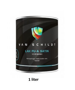 Van Schildt lak pu-a mat satin 1 liter. (water basis lak) (voor binnen)