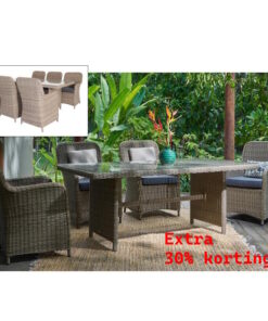 Dining Set Toulouse Wicker Brown