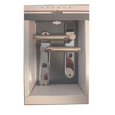 Avenue Deurkruk op schild Siena - RVS - Chroom - WC-sluiting - Afstand 63 mm