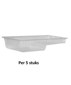 Inzetbak voor verfbak, transparant set van 5 stuks (30 x 15 cm)