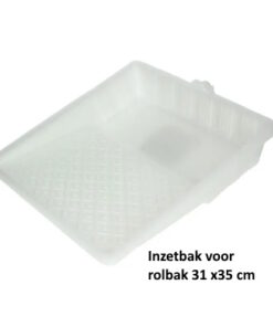 Inzetbak voor verfbak, transparant set van 5 stuks  (31x35 cm)