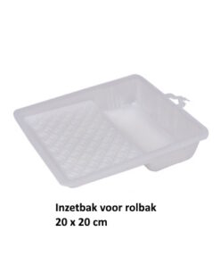 Inzetbak voor verfbak, transparant set van 5 stuks ( 20 x 20 cm)