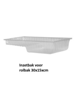 Inzetbak voor verfbak, transparant set van 5 stuks (30 x 15 cm)