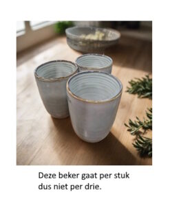 Mica Decorations Grijze Tabo Steengoed Mok ( H.10cm)